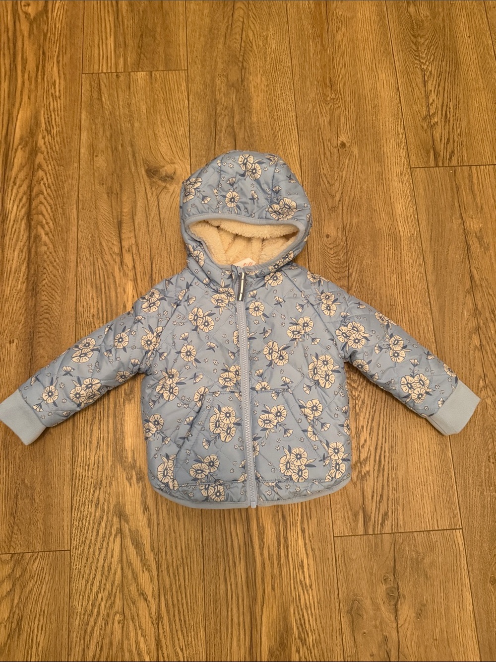 Cat and Jack Floral Puffer Jacket